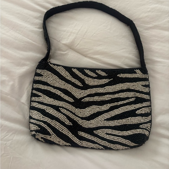 Anthropologie Handbags - NWOT Viral Zebra Beaded Bag